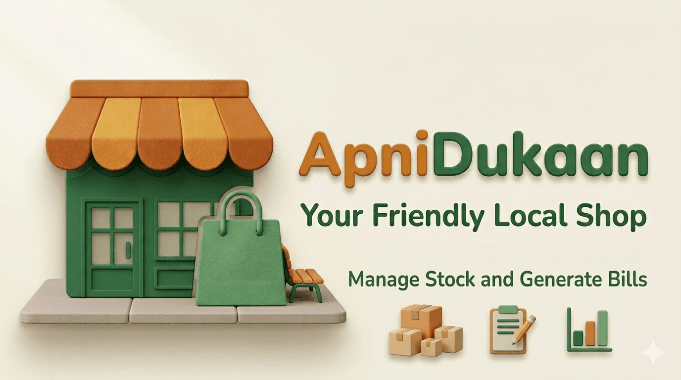 ApniDukaan retail billing and inventory app banner